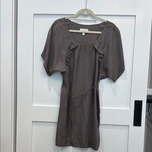 Wilfred Taupe Dress with Ruffle Detail